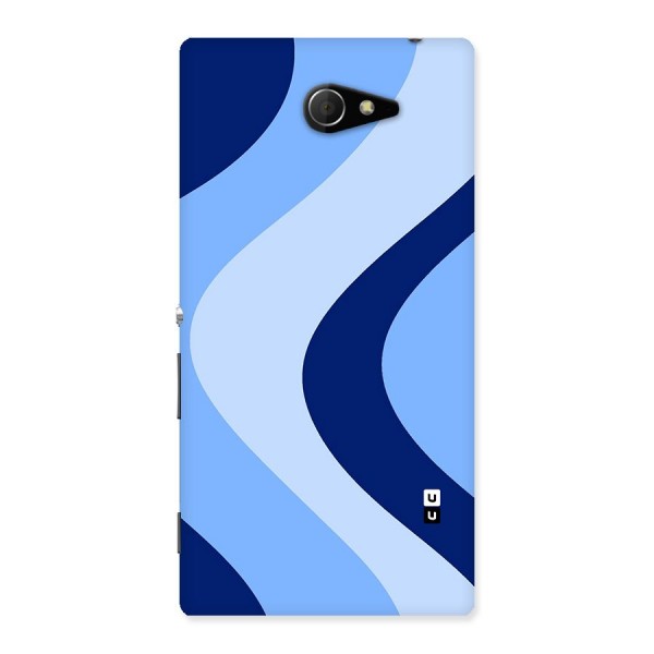 Blue Shade Curves Back Case for Sony Xperia M2