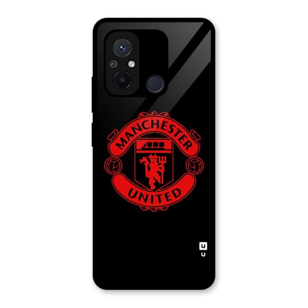 Bold Mancheter United Glass Back Case for Redmi 12C