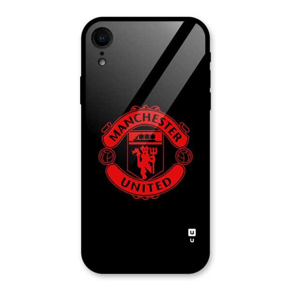 Bold Mancheter United Glass Back Case for iPhone XR