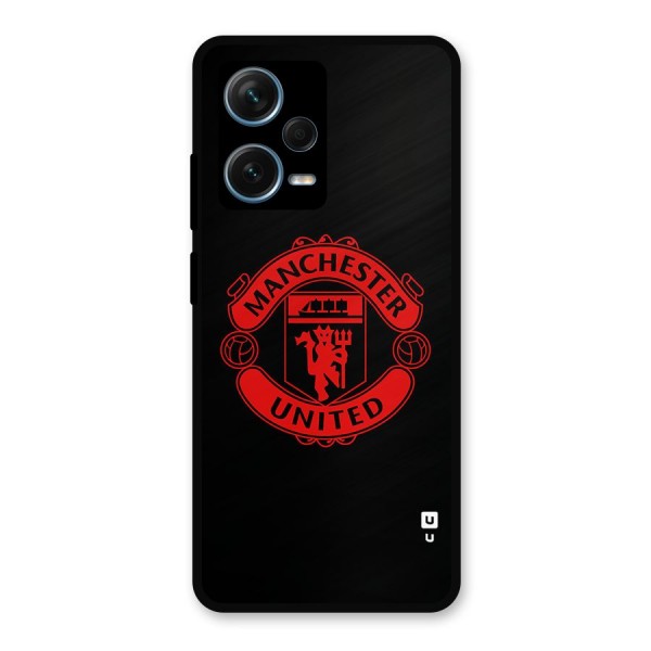 Bold Mancheter United Metal Back Case for Redmi Note 12 Pro Plus 5G