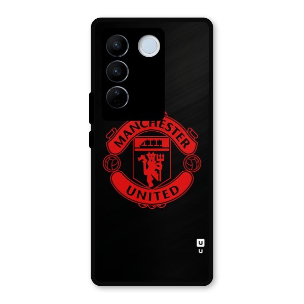 Bold Mancheter United Metal Back Case for Vivo V27