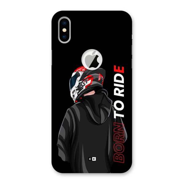 Born To Ride Back Case for iPhone X Logo Cut
