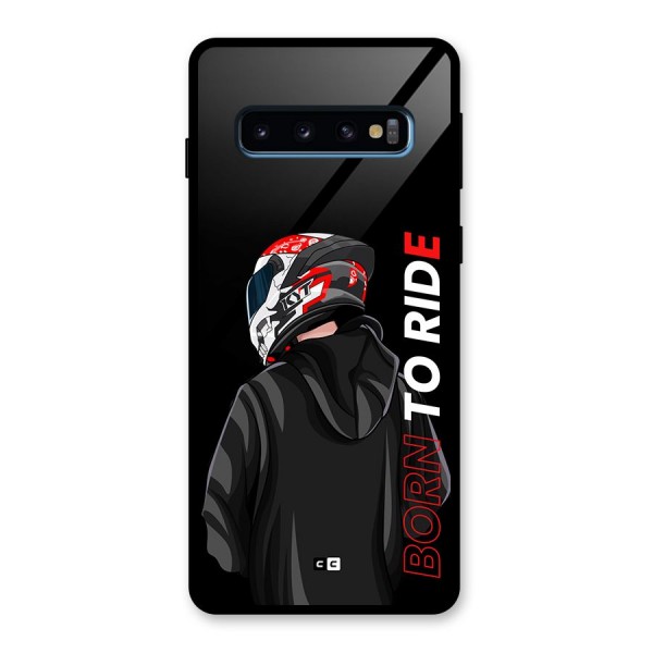 Born To Ride Glass Back Case for Galaxy S10