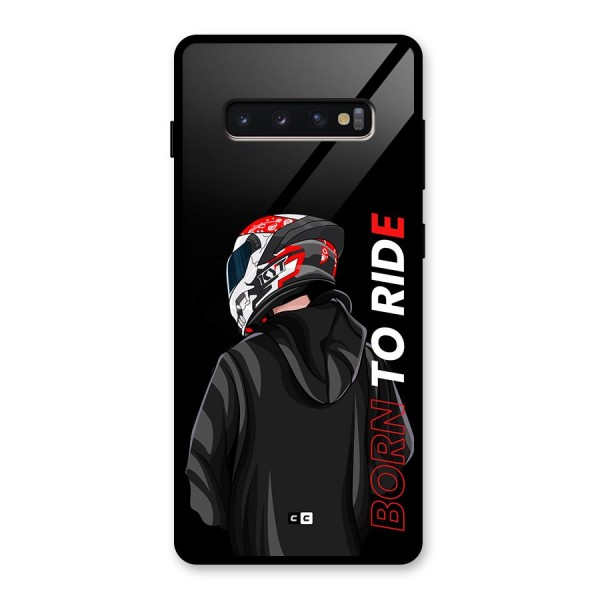 Born To Ride Glass Back Case for Galaxy S10 Plus
