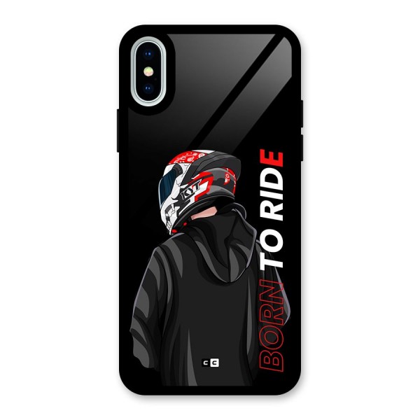 Born To Ride Glass Back Case for iPhone X