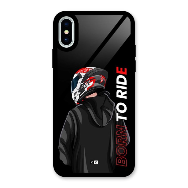 Born To Ride Glass Back Case for iPhone XS
