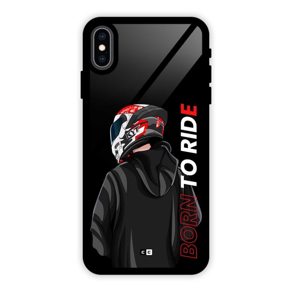 Born To Ride Glass Back Case for iPhone XS Max