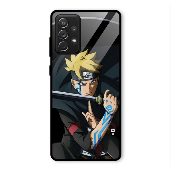 Boruto Uzumaki Stance Glass Back Case for Galaxy A72
