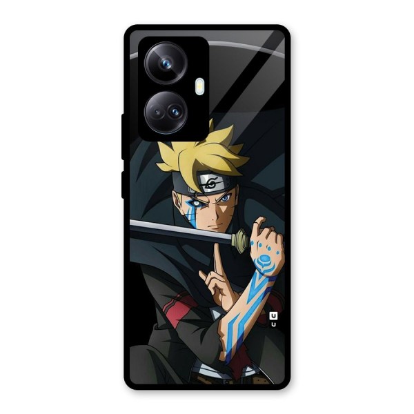 Boruto Uzumaki Stance Glass Back Case for Realme 10 Pro Plus