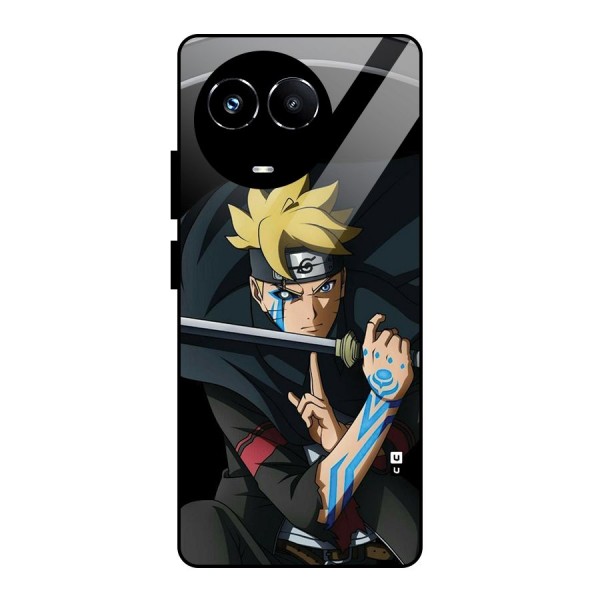 Boruto Uzumaki Stance Glass Back Case for Realme 11X