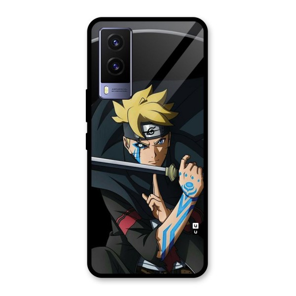 Boruto Uzumaki Stance Glass Back Case for Vivo V21e 5G