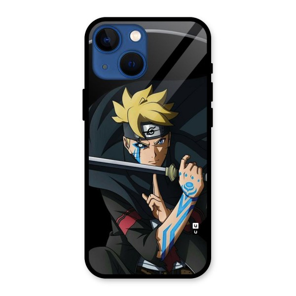 Boruto Uzumaki Stance Glass Back Case for iPhone 13 Mini