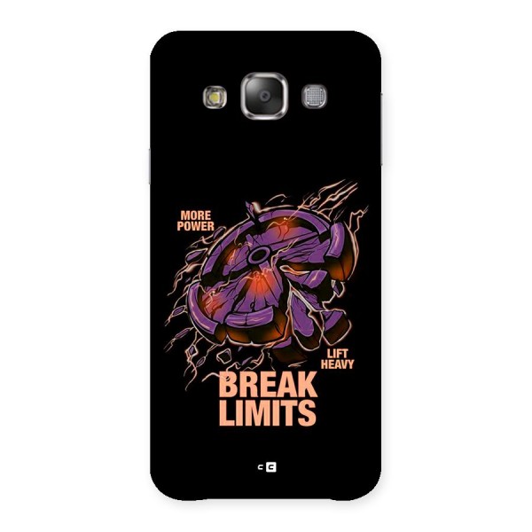 Break Limits Back Case for Galaxy E7