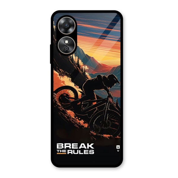 Break The Rules Glass Back Case for Oppo A17
