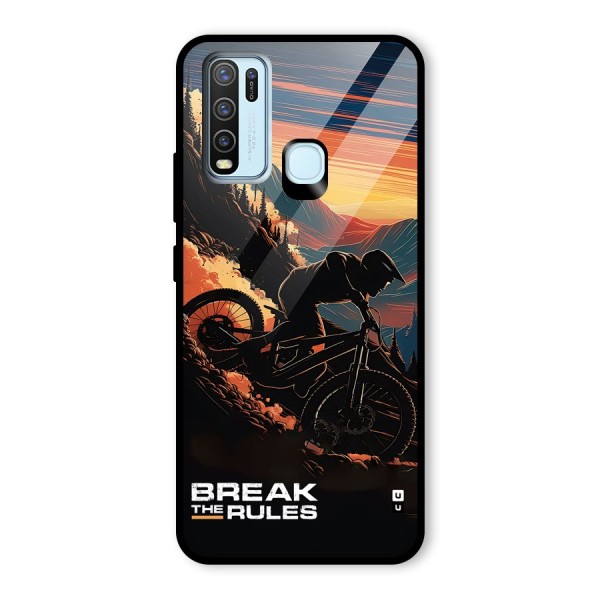 Break The Rules Glass Back Case for Vivo Y30