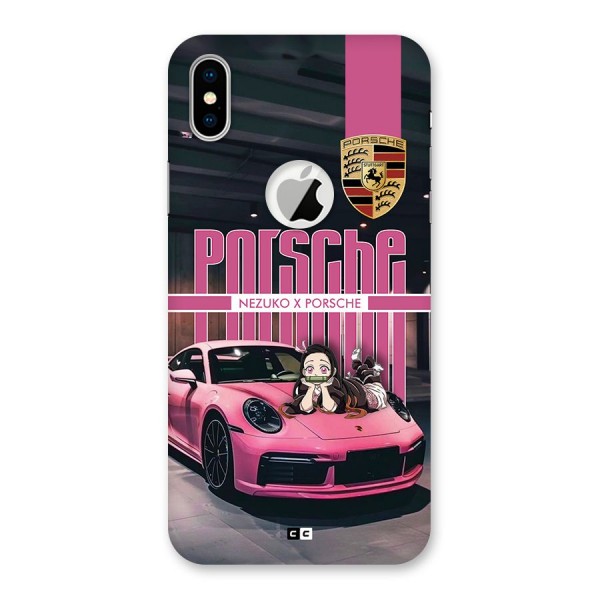 Bubble Race Car Back Case for iPhone X Logo Cut