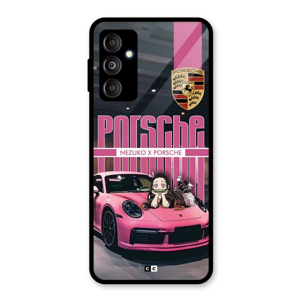 Bubble Race Car Glass Back Case for Galaxy M14 5G