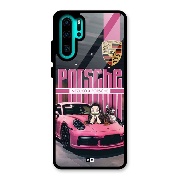 Bubble Race Car Glass Back Case for Huawei P30 Pro