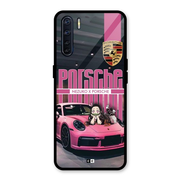 Bubble Race Car Glass Back Case for Oppo F15