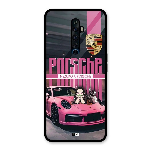 Bubble Race Car Glass Back Case for Oppo Reno2 Z