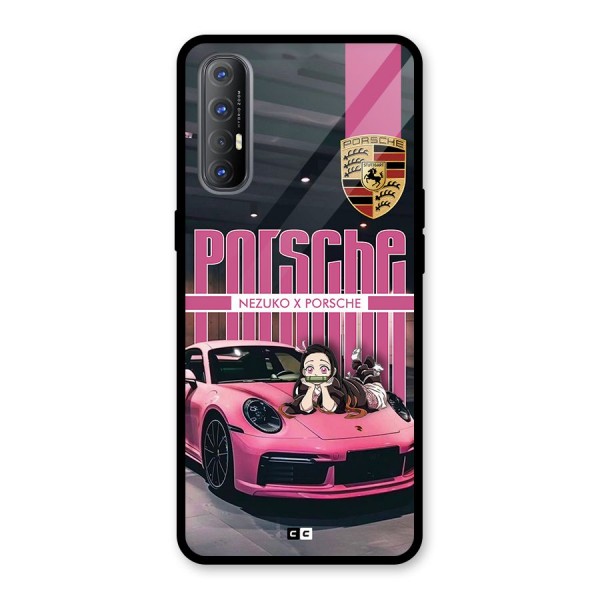 Bubble Race Car Glass Back Case for Oppo Reno3 Pro