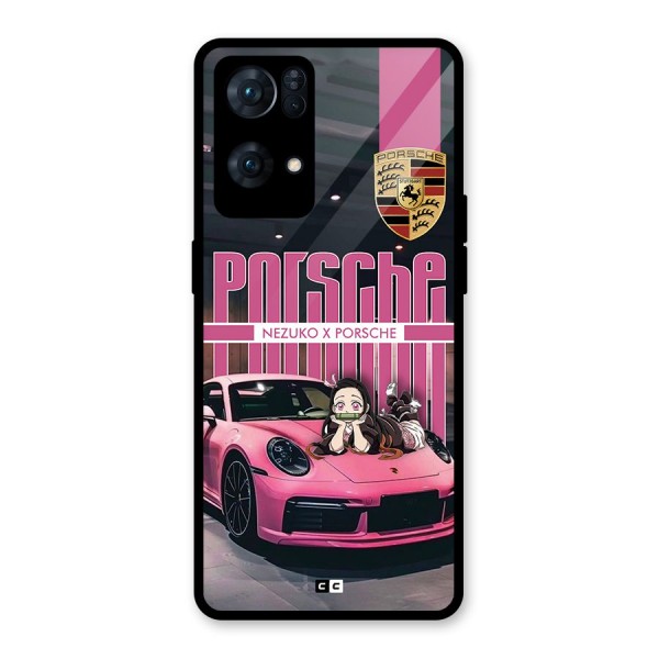 Bubble Race Car Glass Back Case for Oppo Reno7 Pro 5G