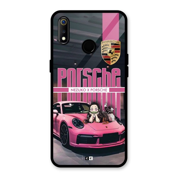 Bubble Race Car Glass Back Case for Realme 3