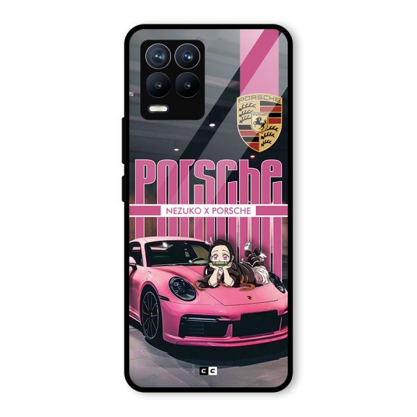 Bubble Race Car Glass Back Case for Realme 8 Pro