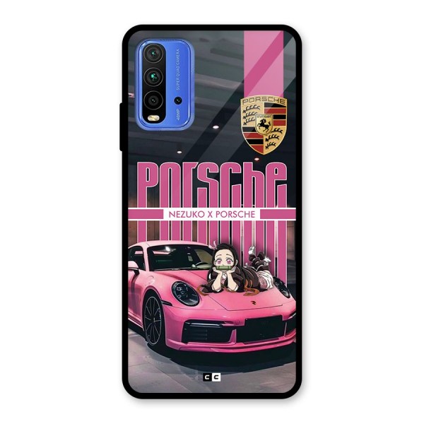 Bubble Race Car Glass Back Case for Redmi 9 Power