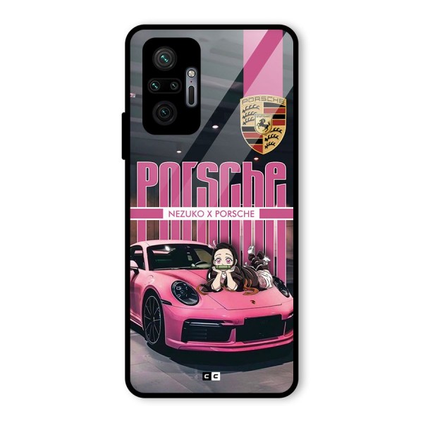Bubble Race Car Glass Back Case for Redmi Note 10 Pro Max