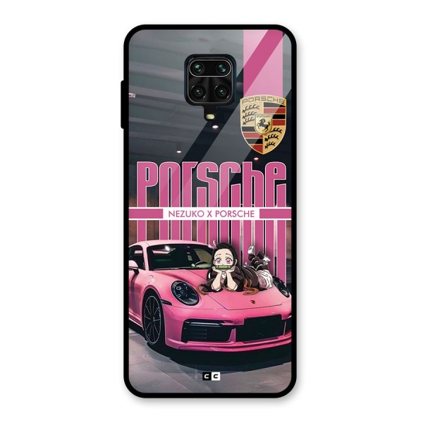 Bubble Race Car Glass Back Case for Redmi Note 9 Pro Max