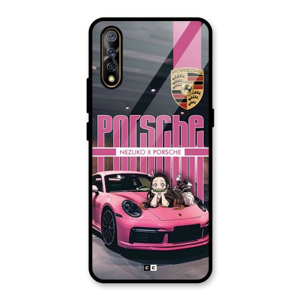 Bubble Race Car Glass Back Case for Vivo S1