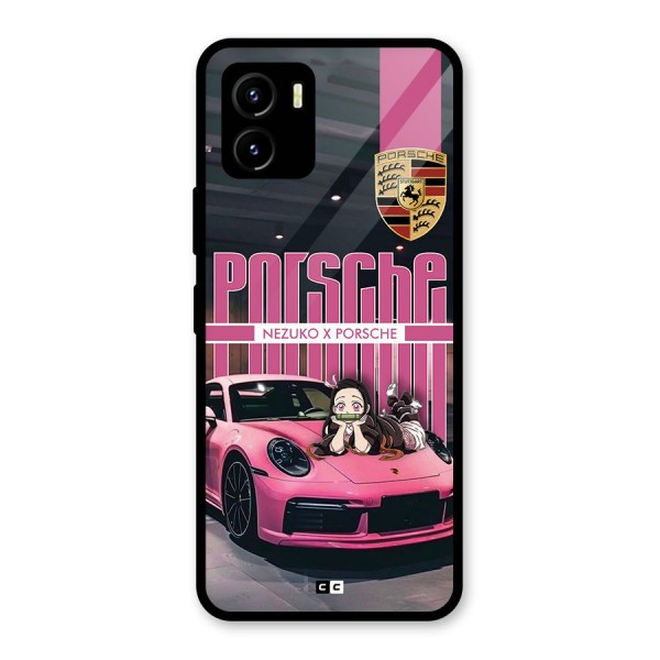 Bubble Race Car Glass Back Case for Vivo Y15s