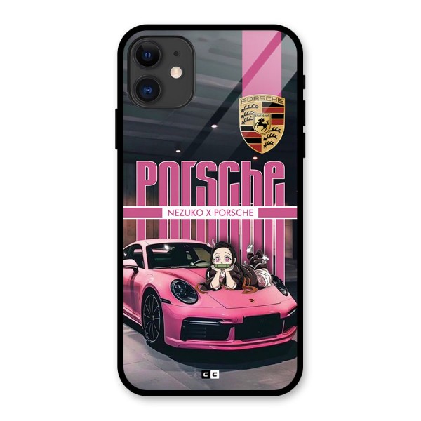 Bubble Race Car Glass Back Case for iPhone 11