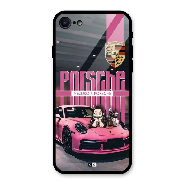 Bubble Race Car Glass Back Case for iPhone SE 2022