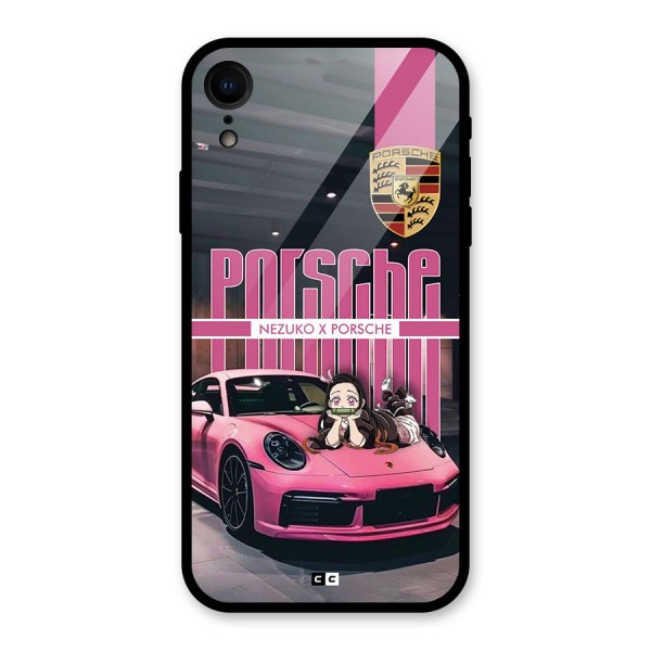 Bubble Race Car Glass Back Case for iPhone XR