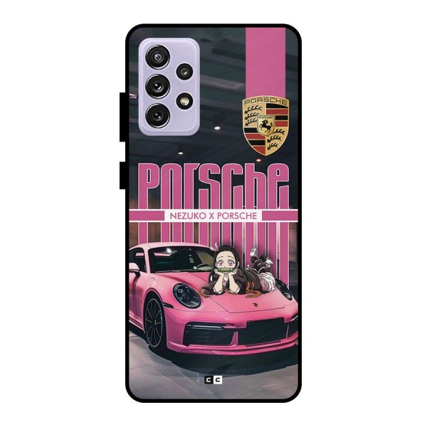 Bubble Race Car Metal Back Case for Galaxy A72