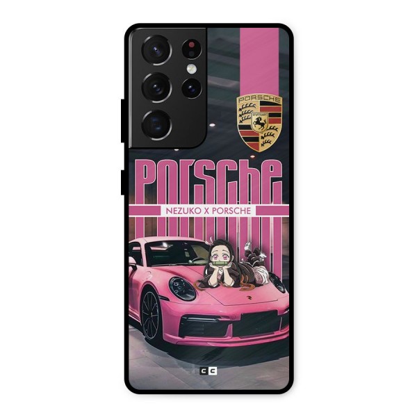 Bubble Race Car Metal Back Case for Galaxy S21 Ultra 5G