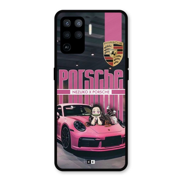 Bubble Race Car Metal Back Case for Oppo F19 Pro