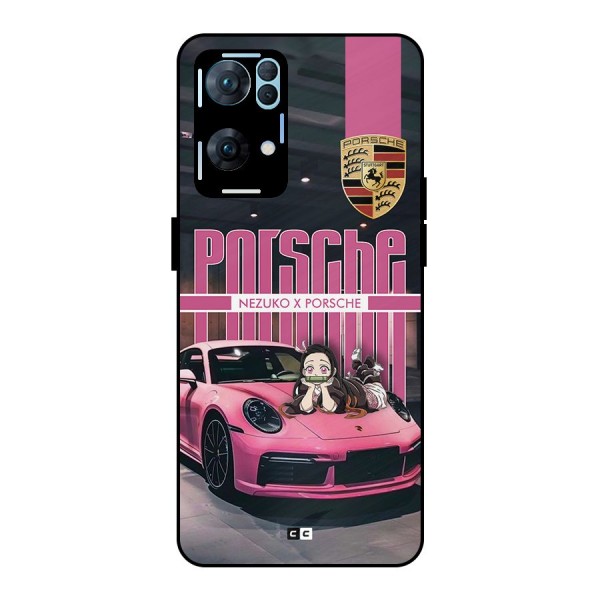 Bubble Race Car Metal Back Case for Oppo Reno7 Pro 5G