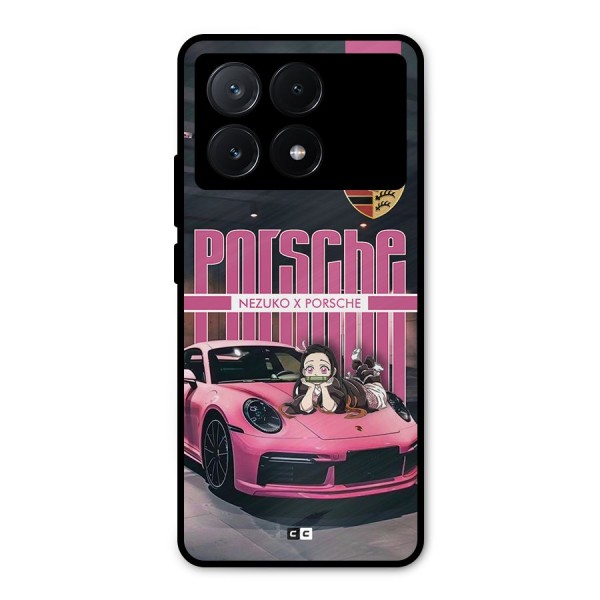 Bubble Race Car Metal Back Case for Poco X6 Pro