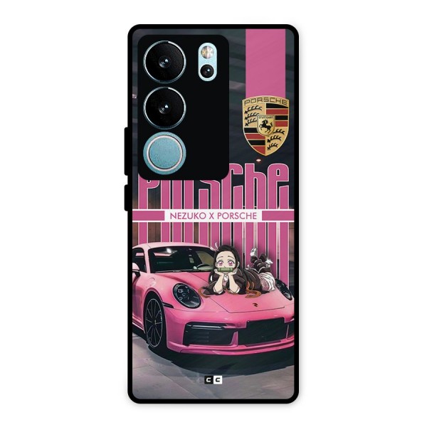 Bubble Race Car Metal Back Case for Vivo V29
