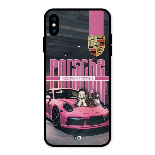 Bubble Race Car Metal Back Case for iPhone XS Max