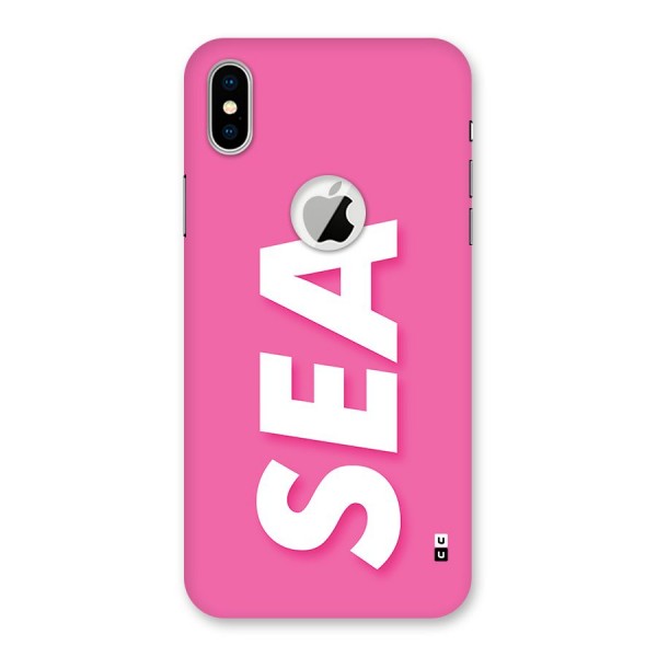 Bubble Sea Back Case for iPhone X Logo Cut