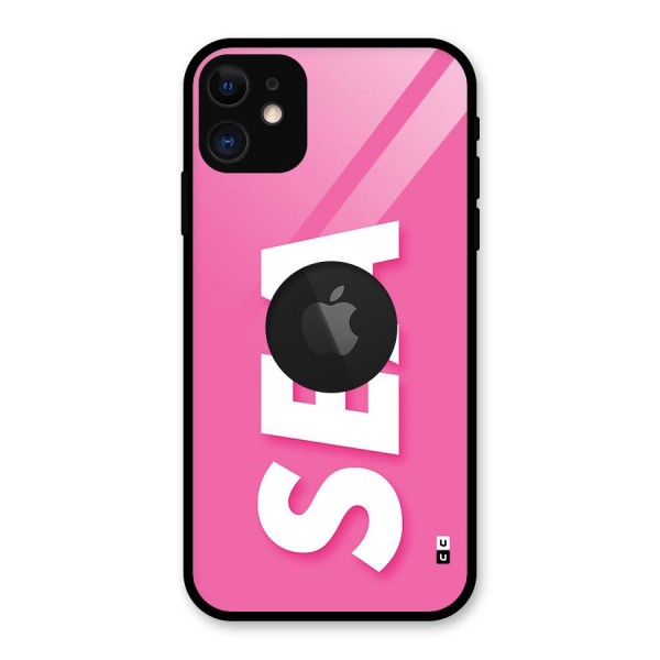 Bubble Sea Glass Back Case for iPhone 11 Logo Cut