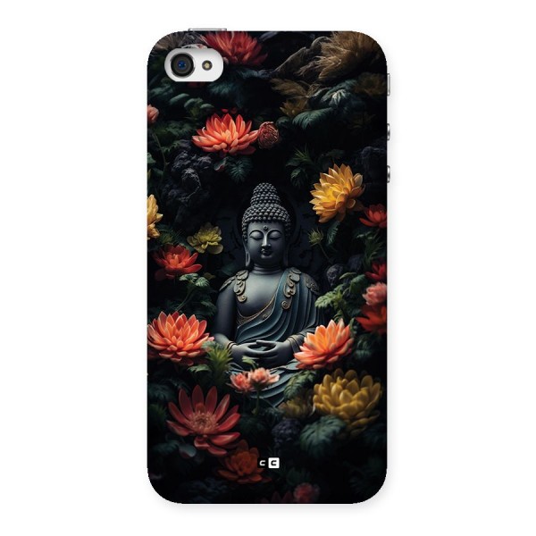 Buddha With Flower Back Case for iPhone 4 4s
