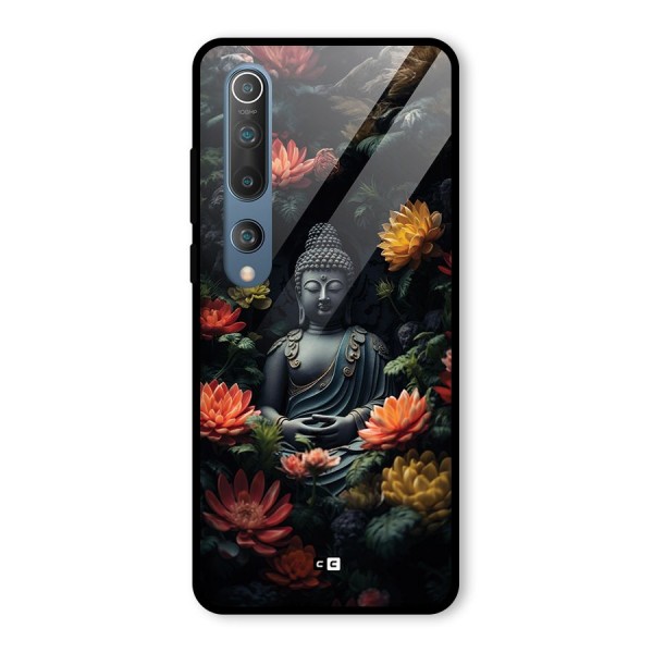 Buddha With Flower Glass Back Case for Mi 10