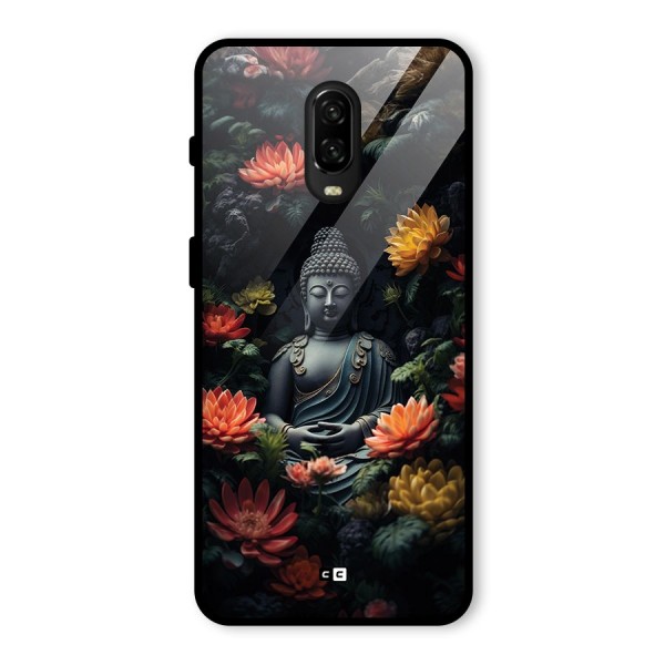 Buddha With Flower Glass Back Case for OnePlus 6T