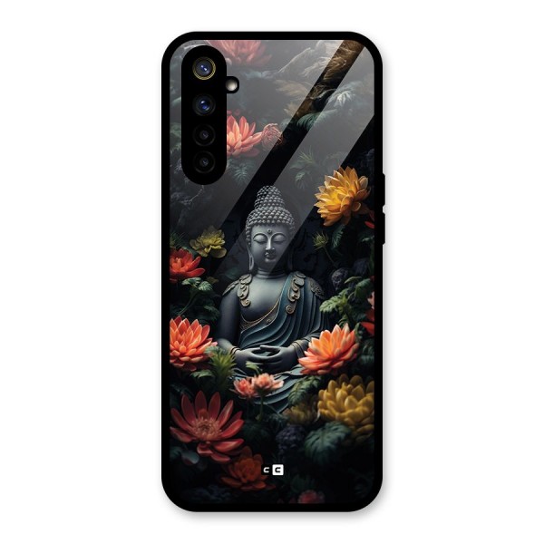 Buddha With Flower Glass Back Case for Realme 6