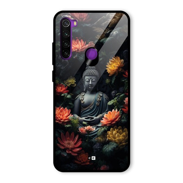 Buddha With Flower Glass Back Case for Redmi Note 8